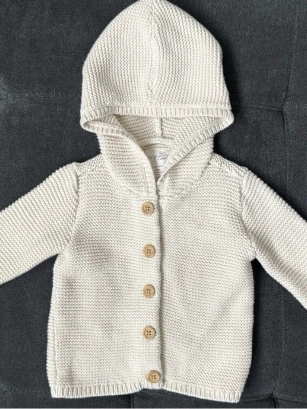 Carters organic cotton knit hooded cardigan 18M